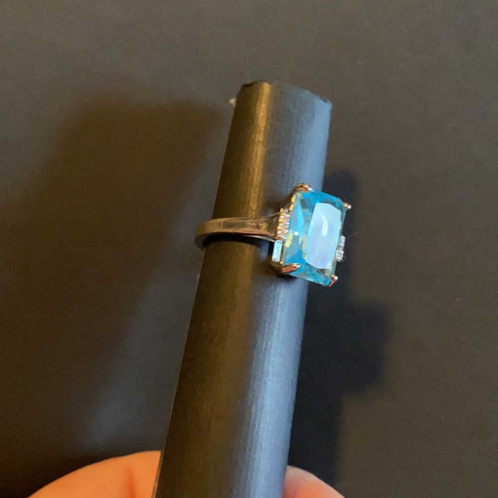 Large blue stone ring - Picture 2 of 7